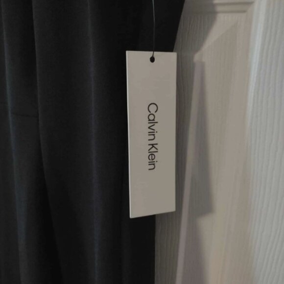 Calvin Klein Women' Black Fitted Sleeveless Above Knee Sheath Dress Sz 12 Bow - Picture 4 of 6